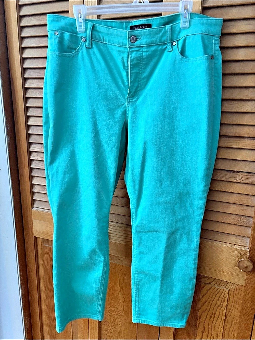 Talbots Slim Ankle Jeans - Colors Women's Straight Leg Pants in Green